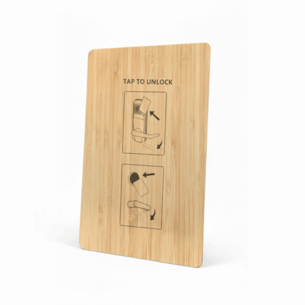 Welcome Bamboo Wood Card